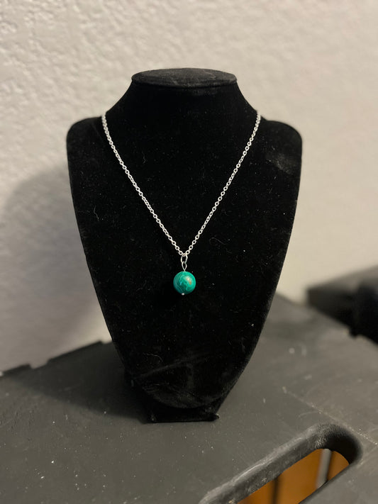 Malachite Sphere Necklace
