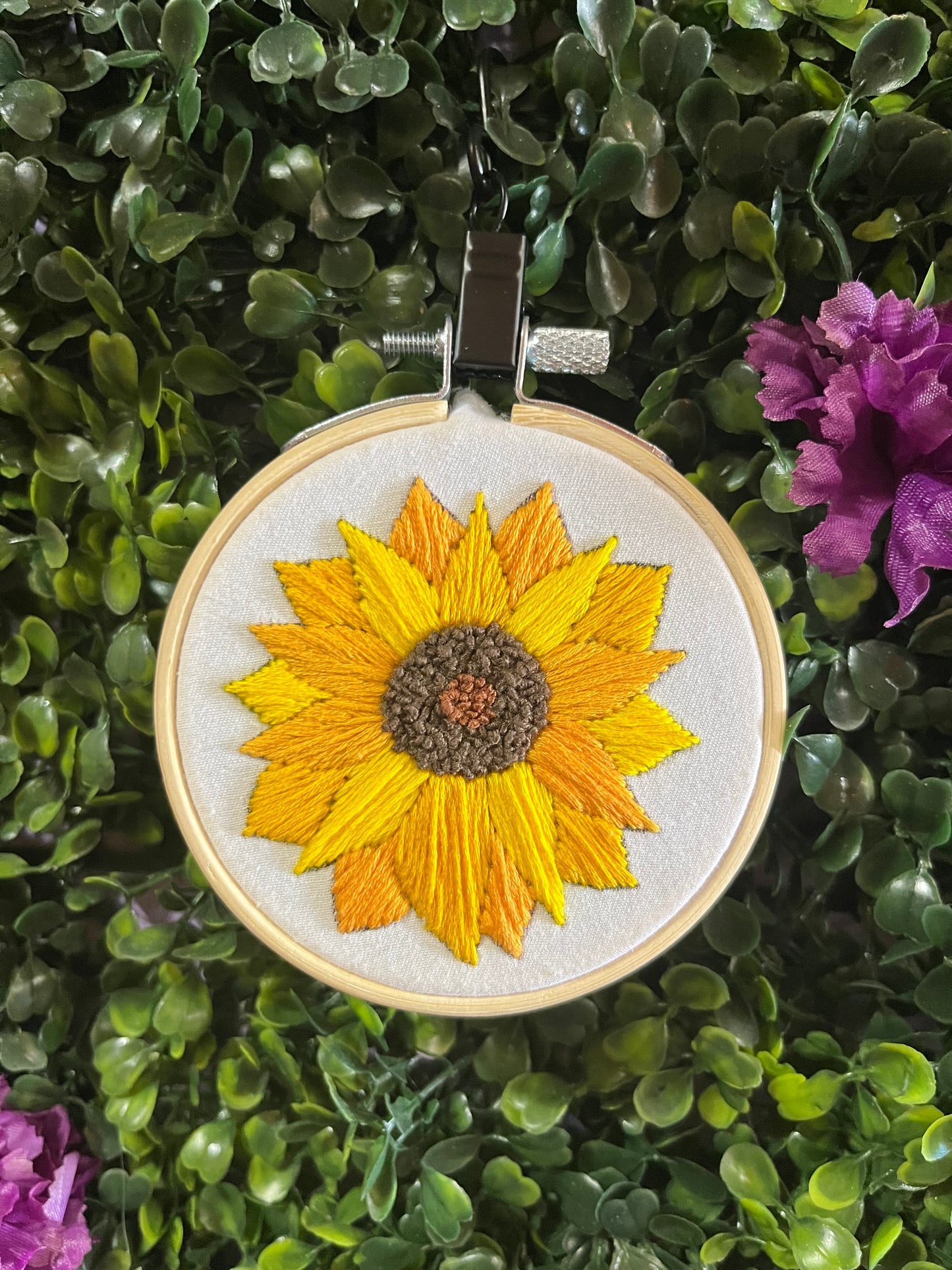 Sunflower Mini Embroidery Hoop
