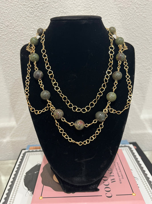 Bloodstone Statement Necklace