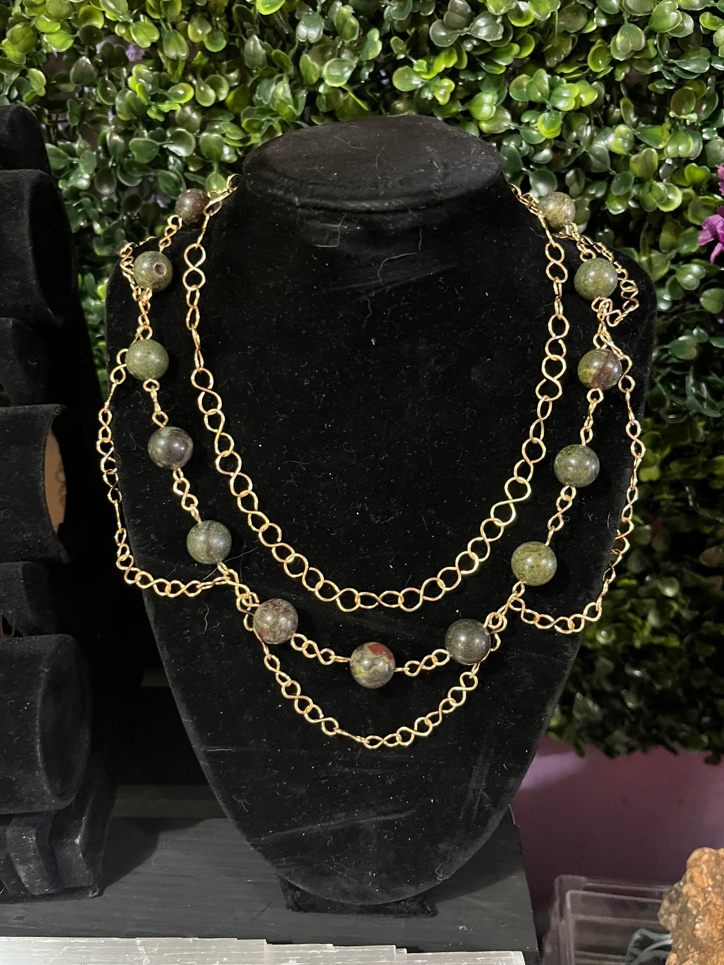 Bloodstone Statement Necklace