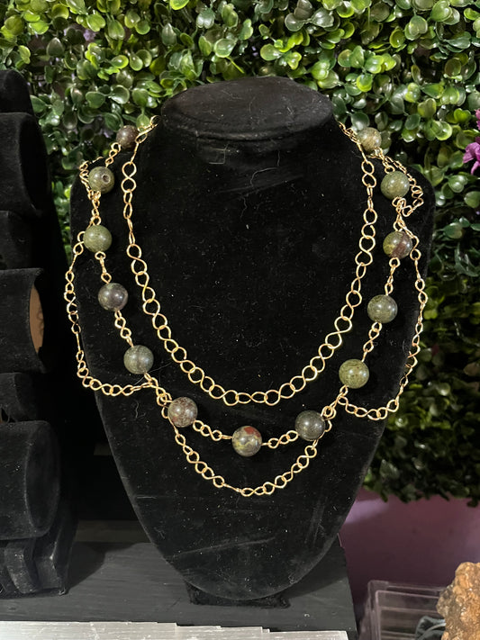 Bloodstone Statement Necklace