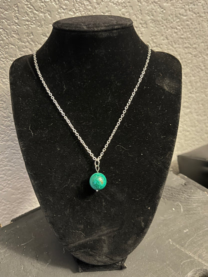 Malachite Sphere Necklace