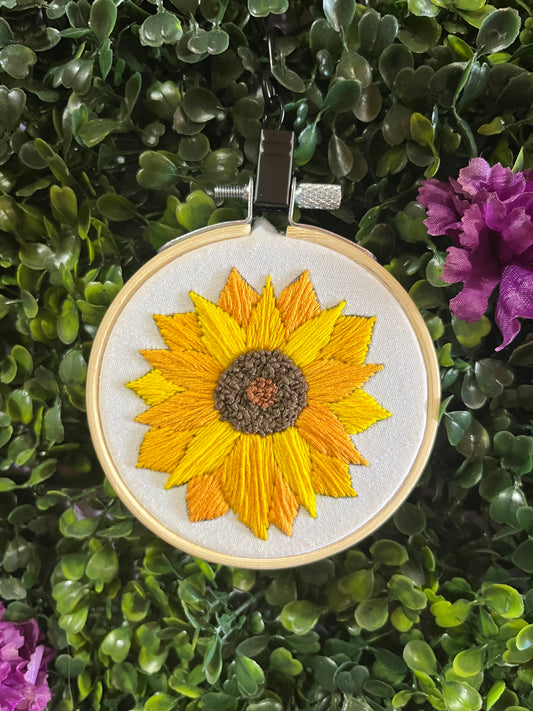 Sunflower Mini Embroidery Hoop