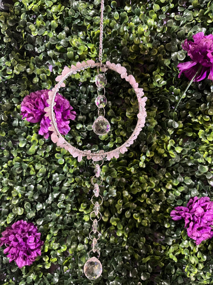 Rose Quartz Suncatcher