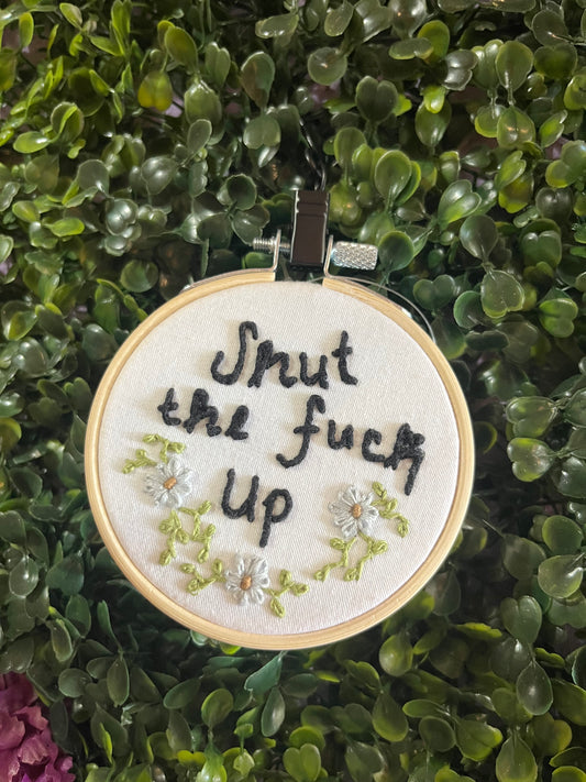 STFU Mini Embroidery Hoop