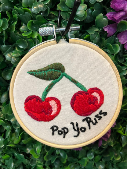 Pop Yo Puss Mini Embroidery Hoop