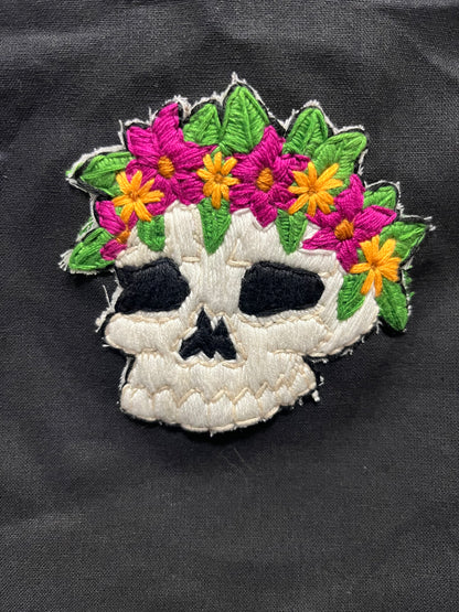 Skull Flower Crown Mini Tote Bag