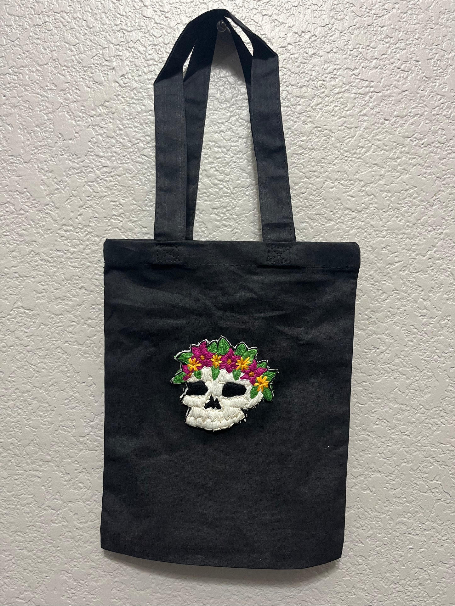Skull Flower Crown Mini Tote Bag