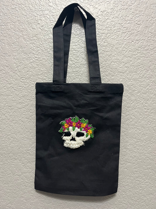 Skull Flower Crown Mini Tote Bag