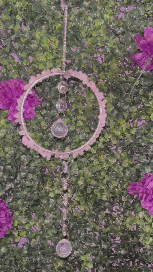 Rose Quartz Suncatcher