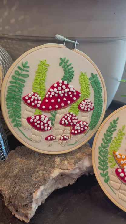 Mushrooms Embroidery Hoops
