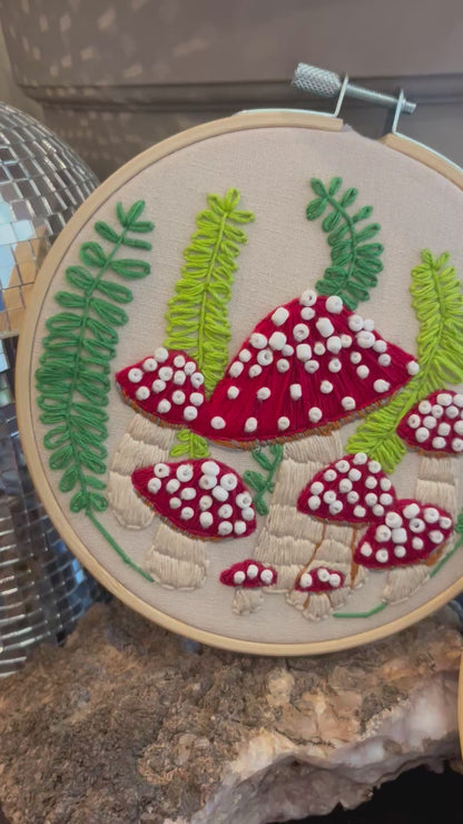 Mushrooms Embroidery Hoops
