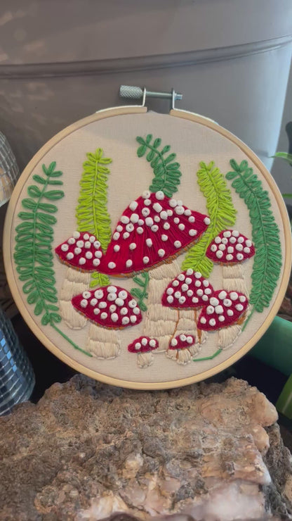 Mushrooms Embroidery Hoops