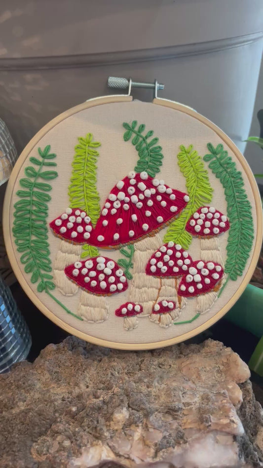 Mushrooms Embroidery Hoops