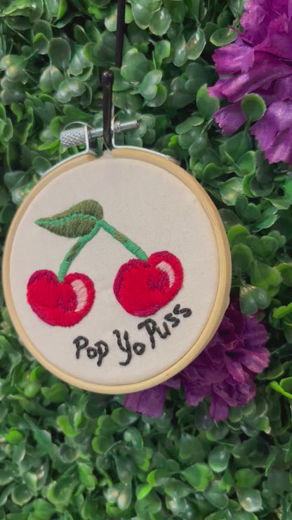 Pop Yo Puss Mini Embroidery Hoop